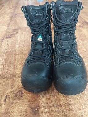 KEEN Black Lace-Up Work Boots